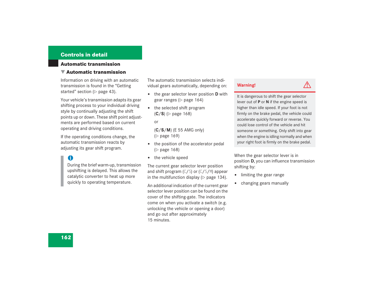 Mercedes-Benz 2004 E 55 AMG User Manual | Page 163 / 451