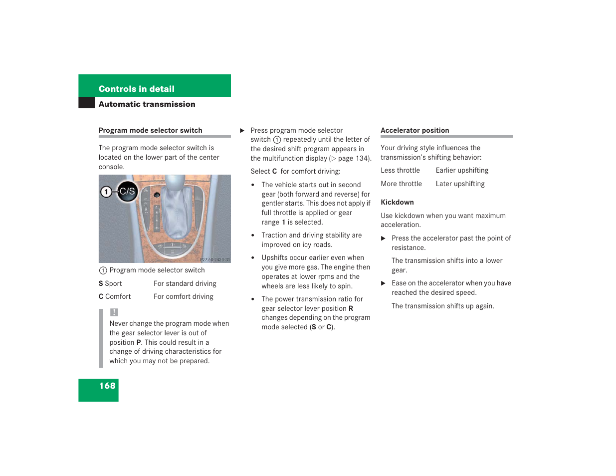 Mercedes-Benz 2004 E 55 AMG User Manual | Page 169 / 451