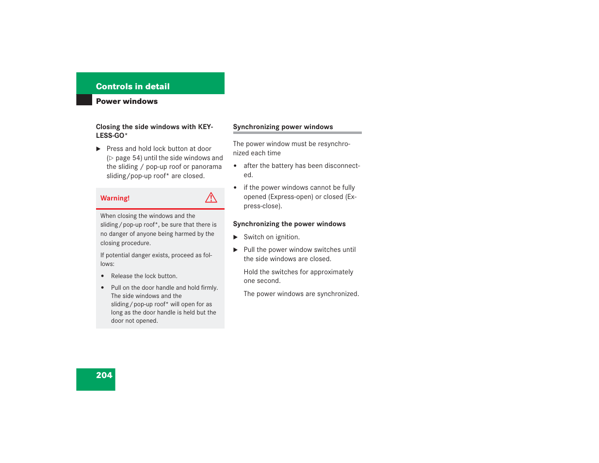 Mercedes-Benz 2004 E 55 AMG User Manual | Page 205 / 451