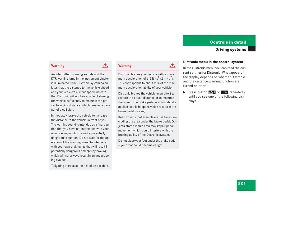 Mercedes-Benz 2004 E 55 AMG User Manual | Page 222 / 451