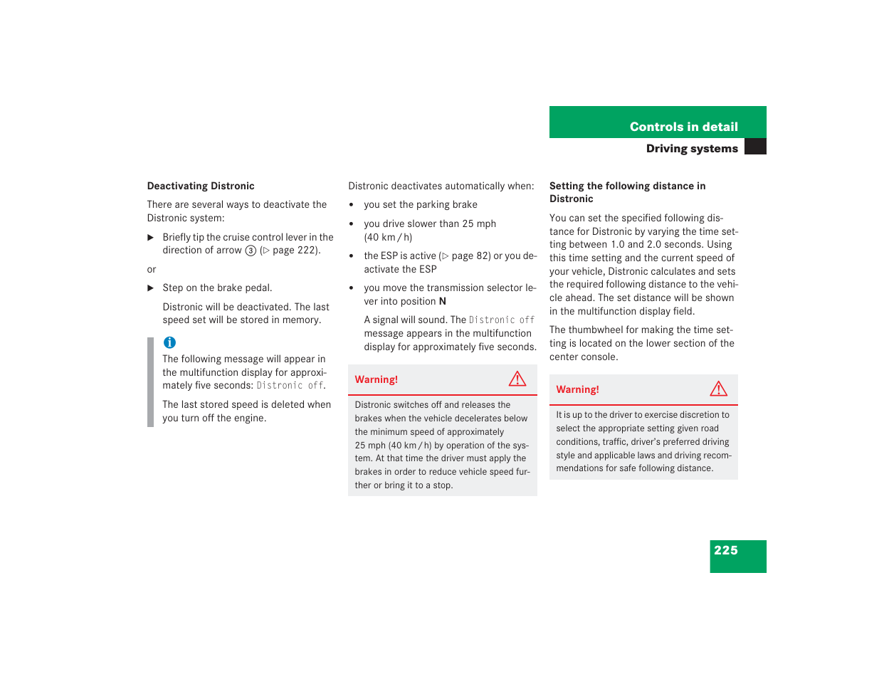 Mercedes-Benz 2004 E 55 AMG User Manual | Page 226 / 451