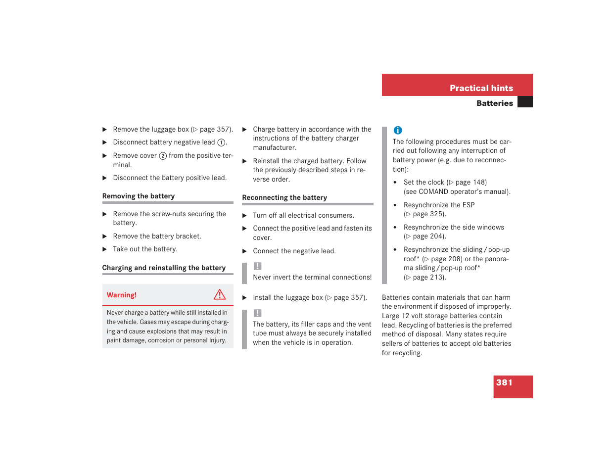 Mercedes-Benz 2004 E 55 AMG User Manual | Page 382 / 451