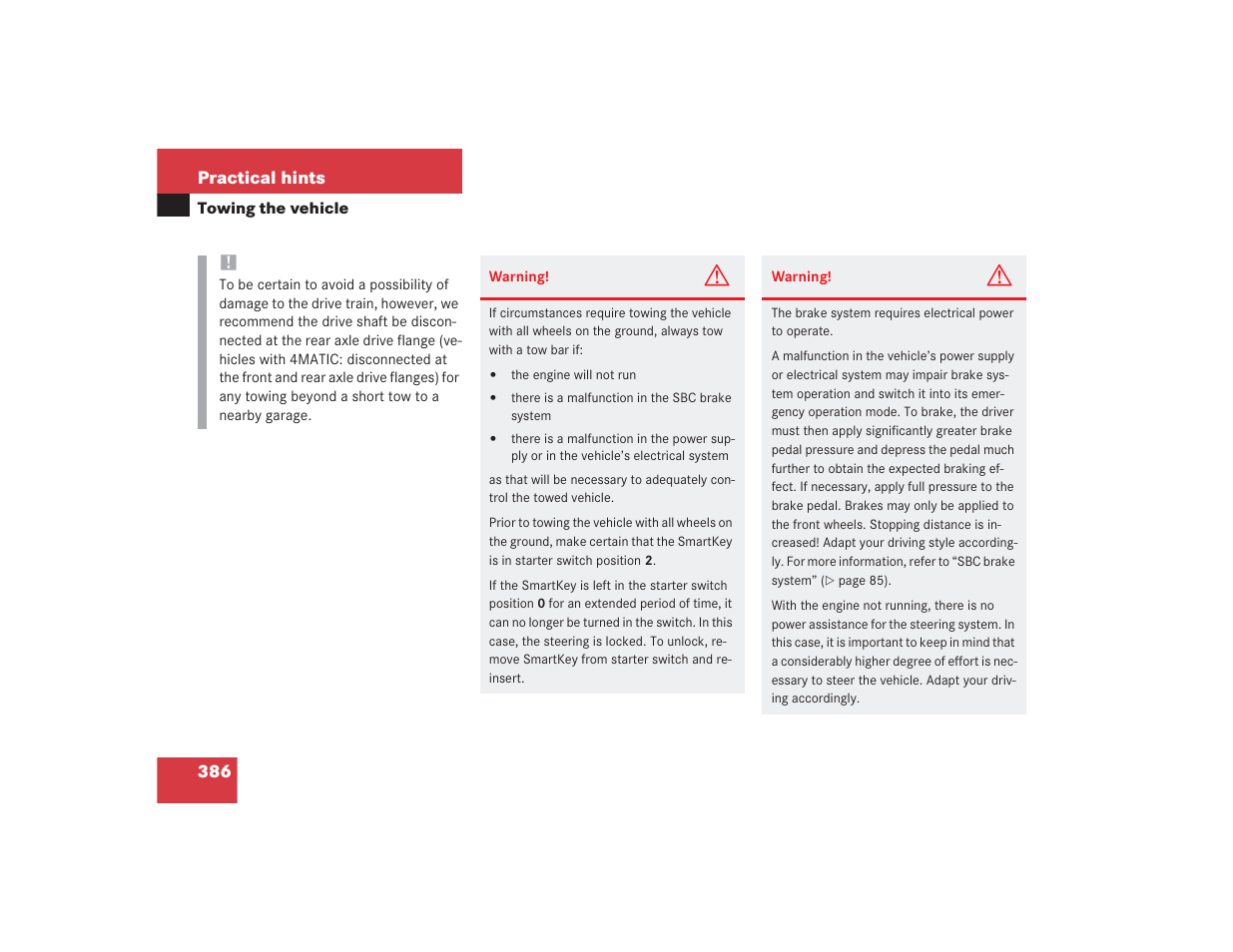Mercedes-Benz 2004 E 55 AMG User Manual | Page 387 / 451
