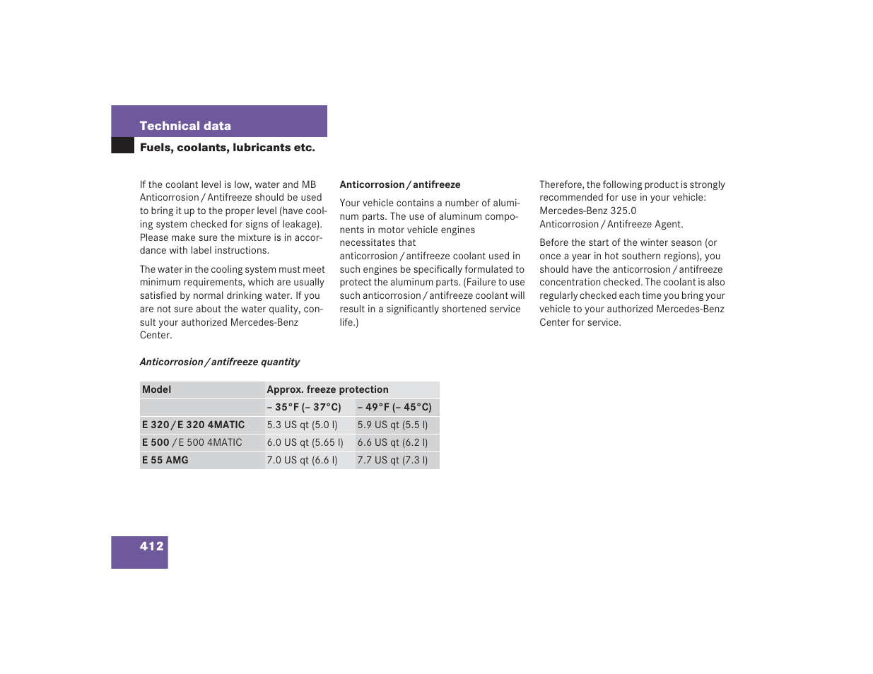 Mercedes-Benz 2004 E 55 AMG User Manual | Page 413 / 451