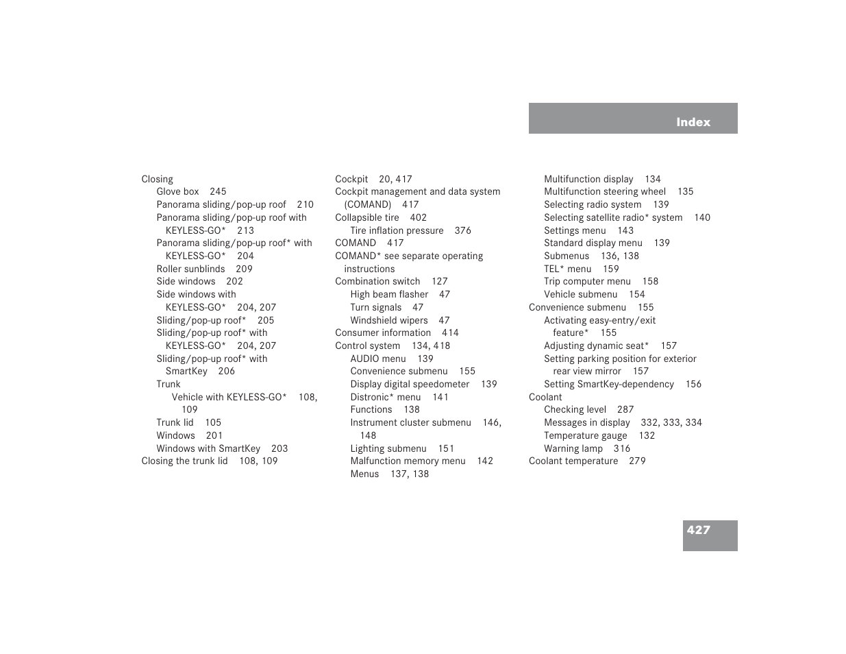 Mercedes-Benz 2004 E 55 AMG User Manual | Page 428 / 451