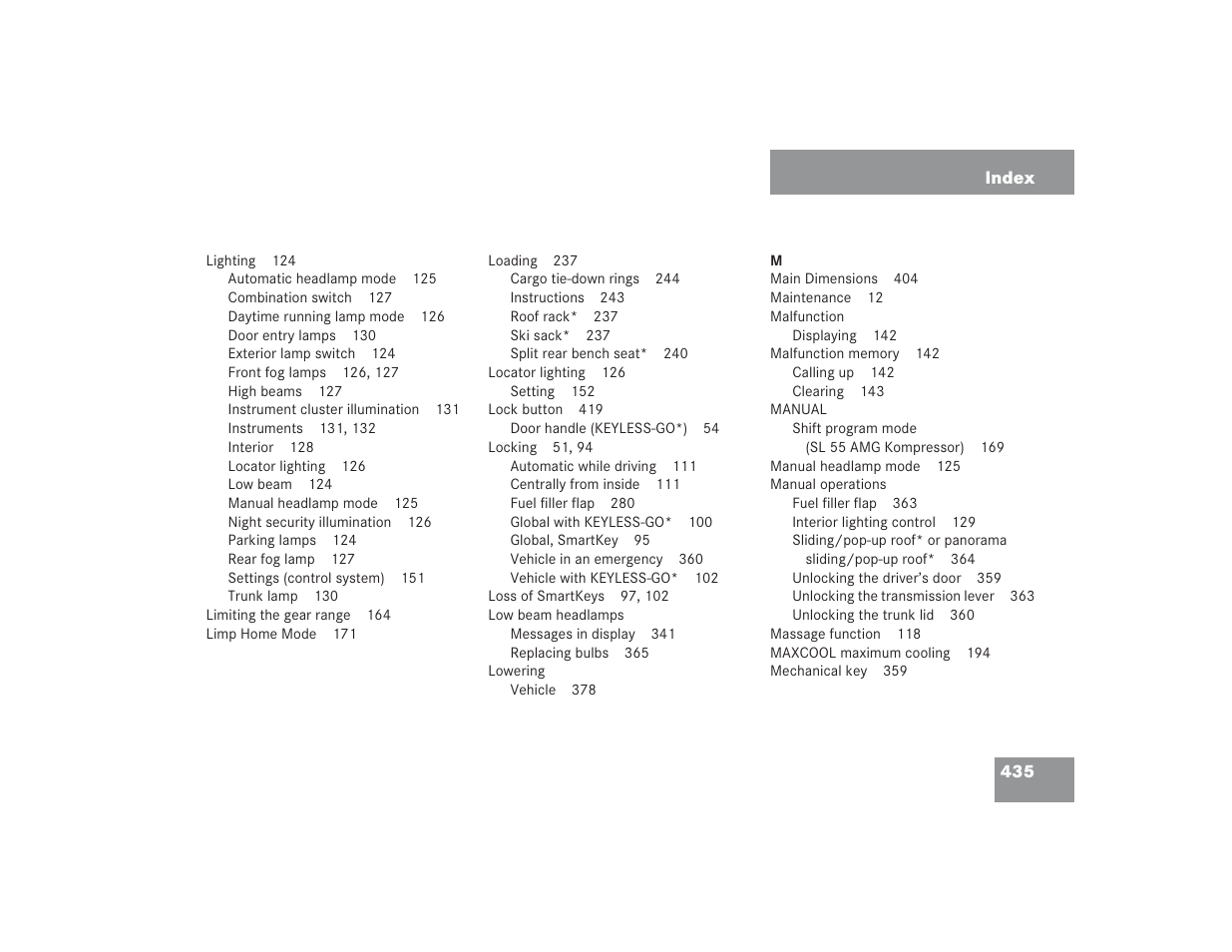 Mercedes-Benz 2004 E 55 AMG User Manual | Page 436 / 451