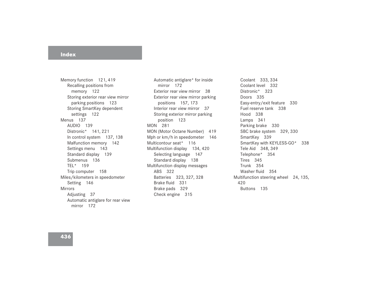 Mercedes-Benz 2004 E 55 AMG User Manual | Page 437 / 451
