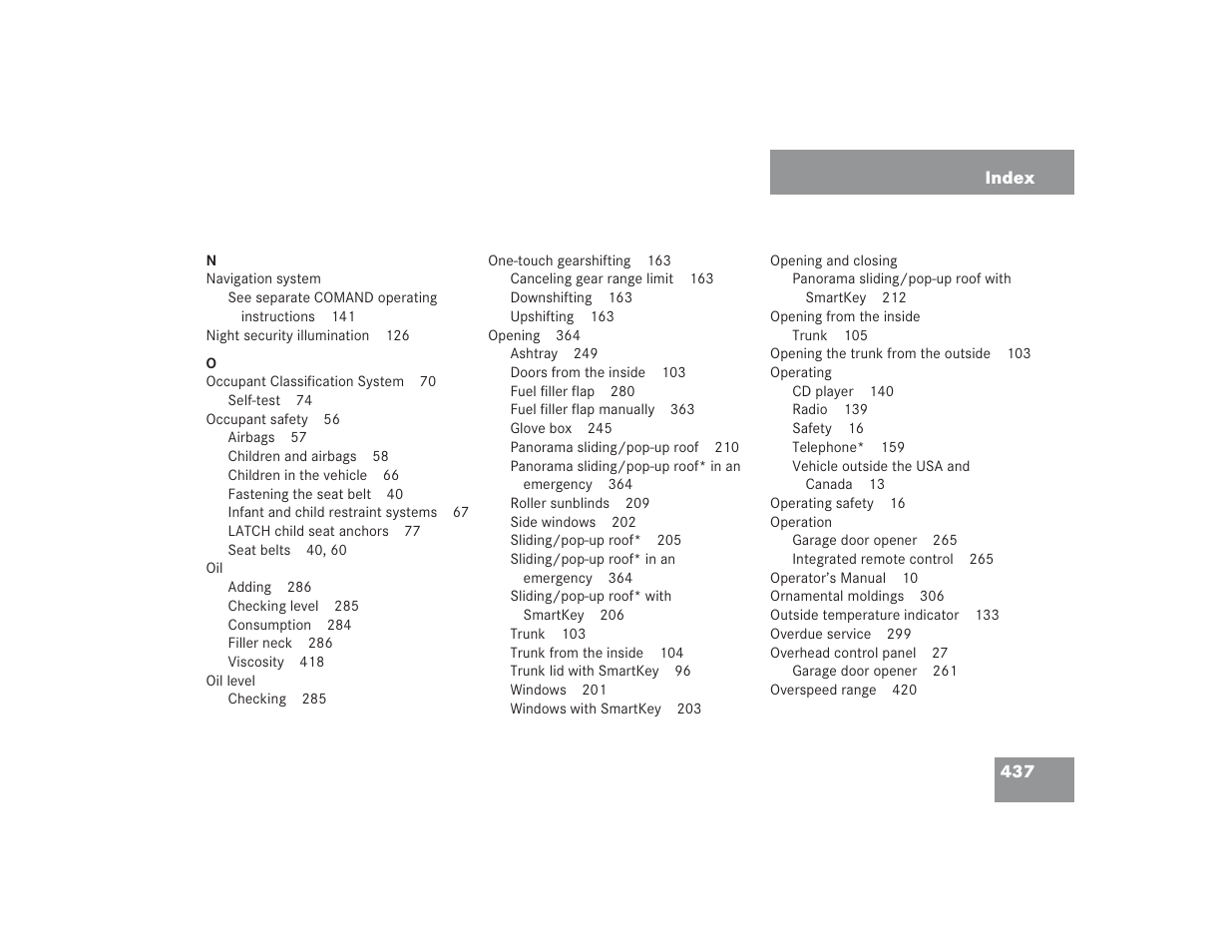 Mercedes-Benz 2004 E 55 AMG User Manual | Page 438 / 451