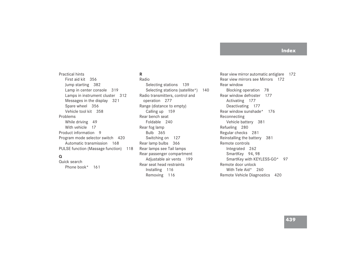 Mercedes-Benz 2004 E 55 AMG User Manual | Page 440 / 451