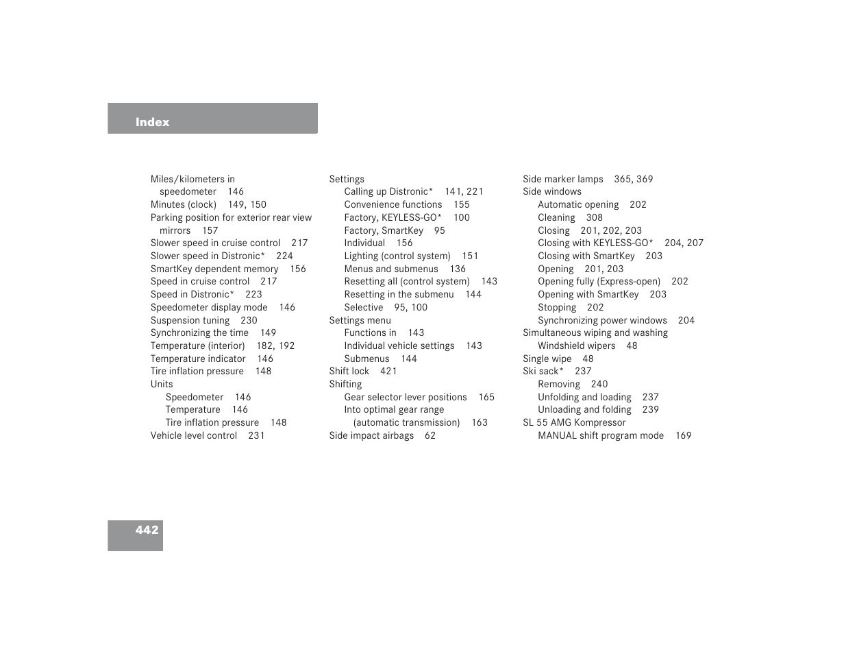 Mercedes-Benz 2004 E 55 AMG User Manual | Page 443 / 451