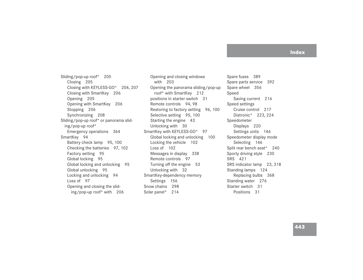 Mercedes-Benz 2004 E 55 AMG User Manual | Page 444 / 451