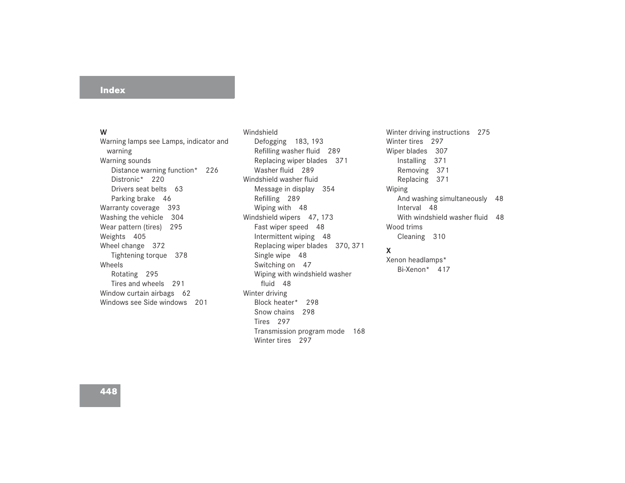 Mercedes-Benz 2004 E 55 AMG User Manual | Page 449 / 451