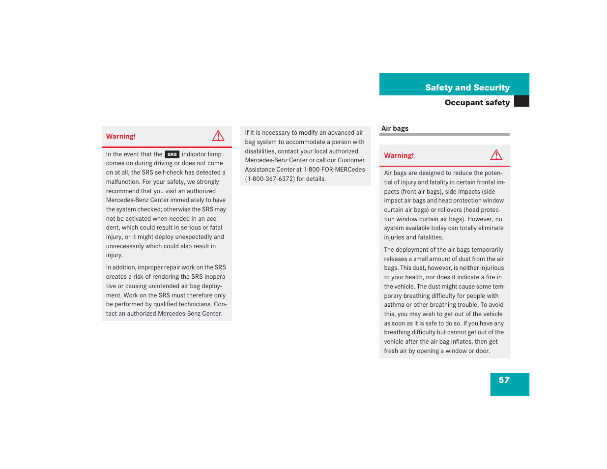 Mercedes-Benz 2004 E 55 AMG User Manual | Page 58 / 451
