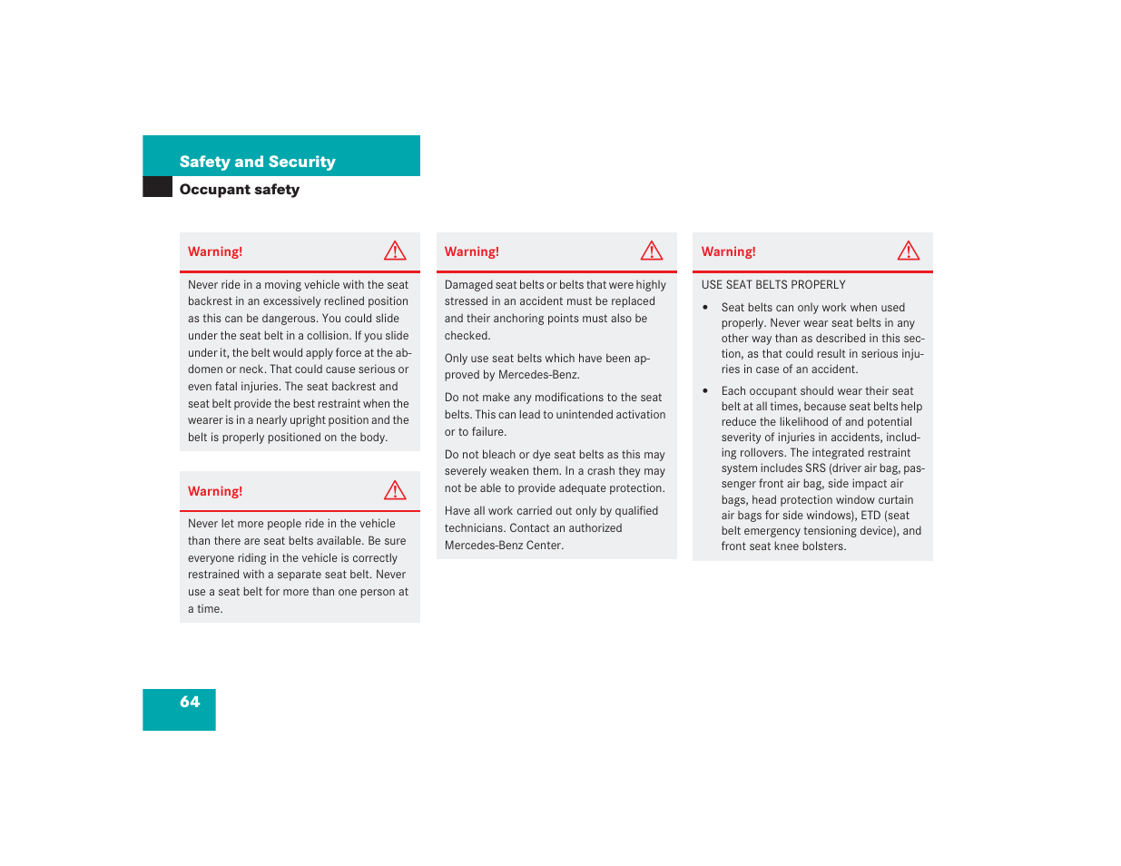 Mercedes-Benz 2004 E 55 AMG User Manual | Page 65 / 451