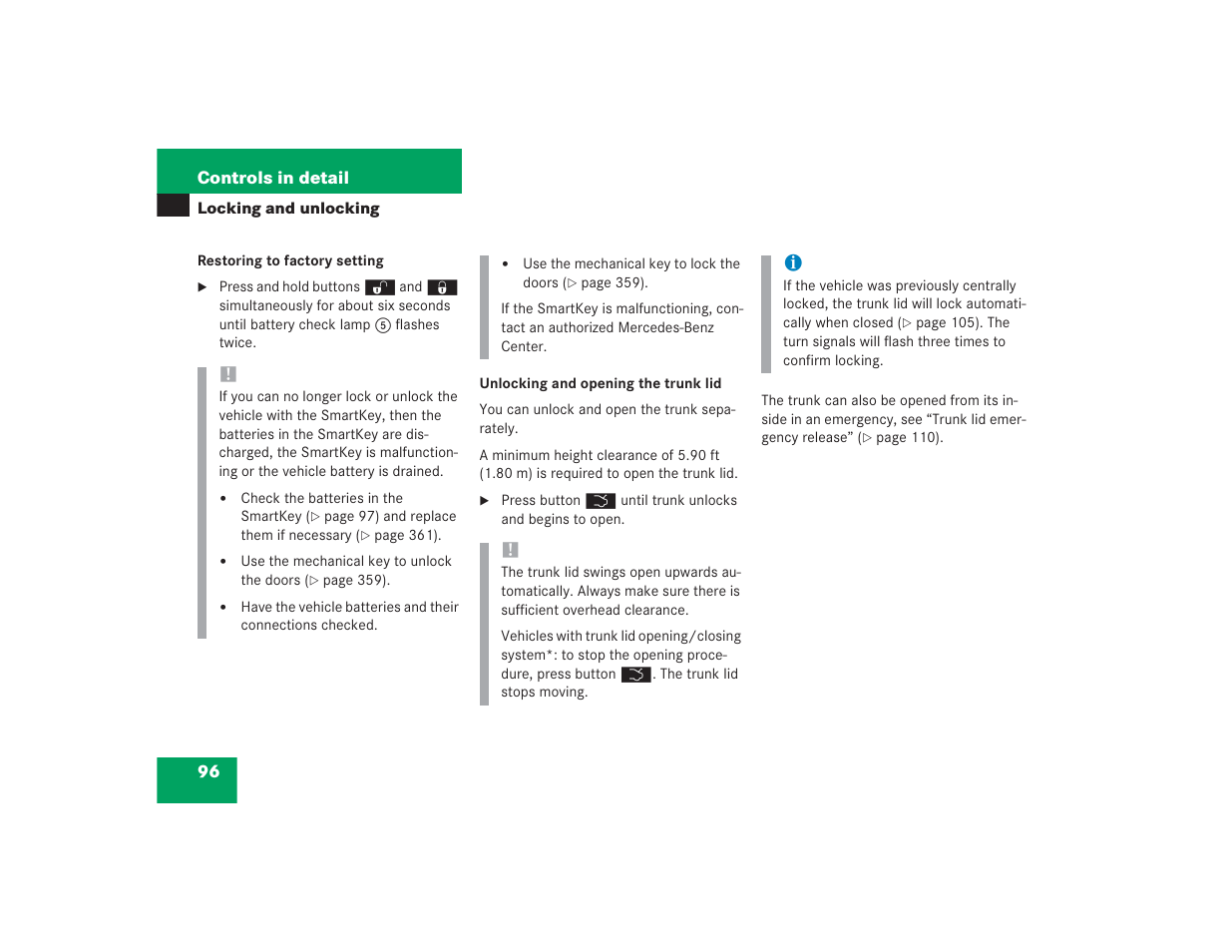 Mercedes-Benz 2004 E 55 AMG User Manual | Page 97 / 451