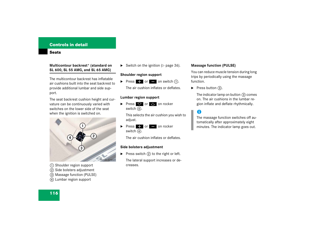 Mercedes-Benz SL-Class User Manual | Page 118 / 474