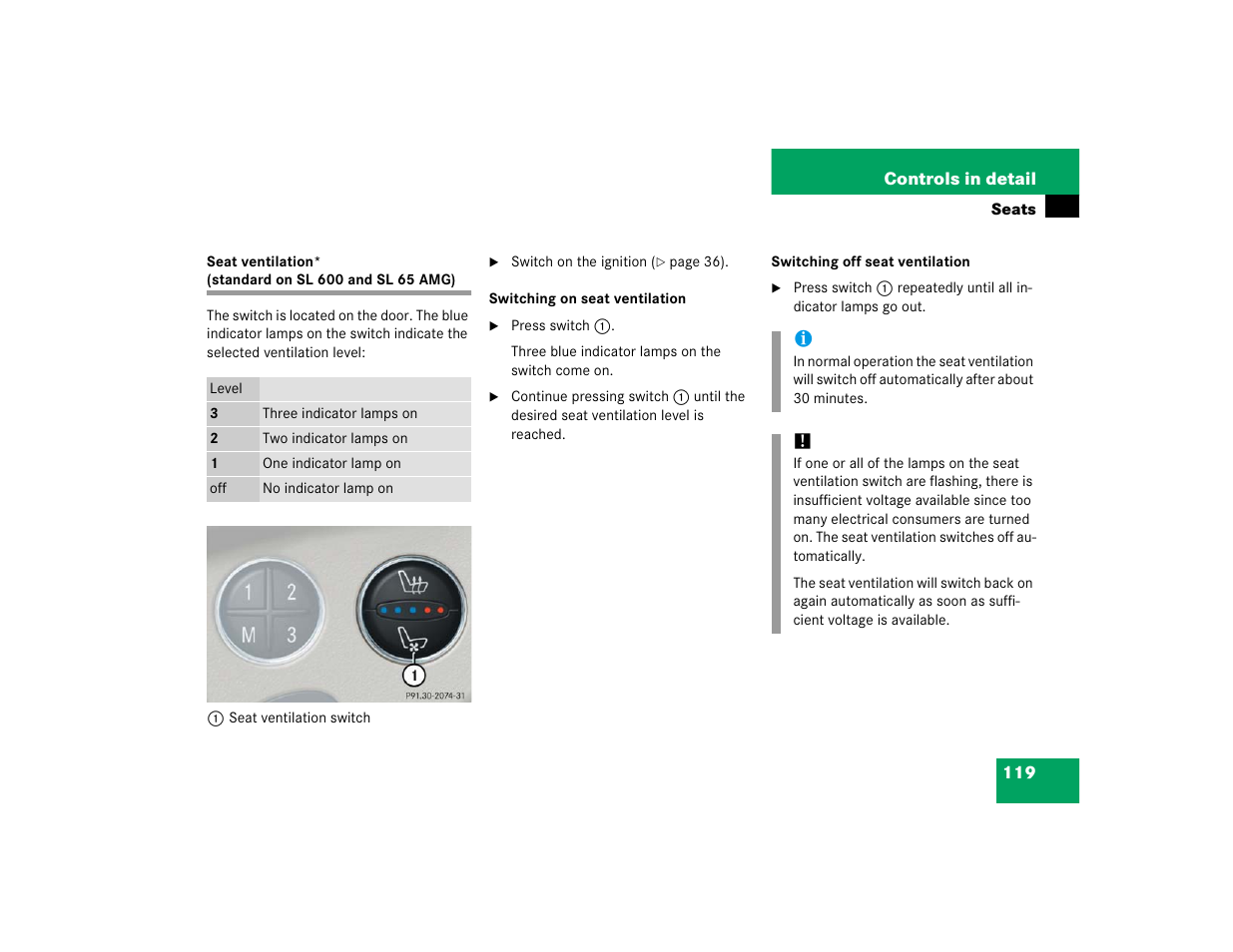 Mercedes-Benz SL-Class User Manual | Page 121 / 474