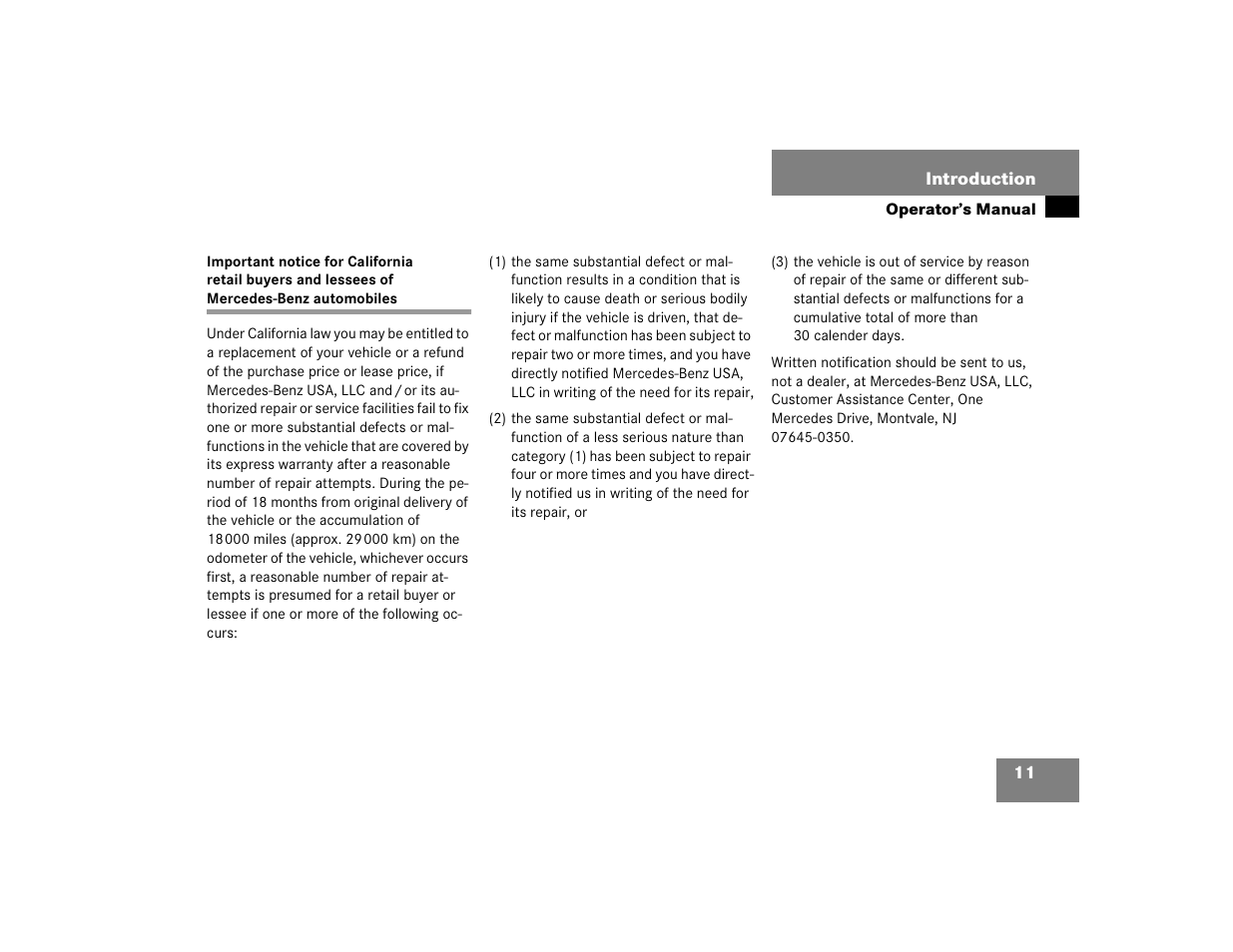 Mercedes-Benz SL-Class User Manual | Page 13 / 474