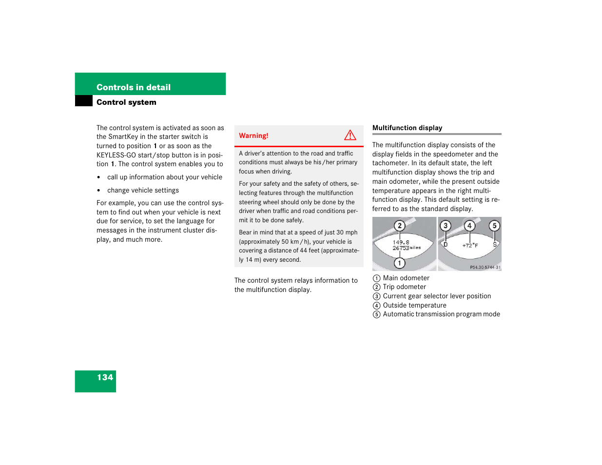 Mercedes-Benz SL-Class User Manual | Page 136 / 474