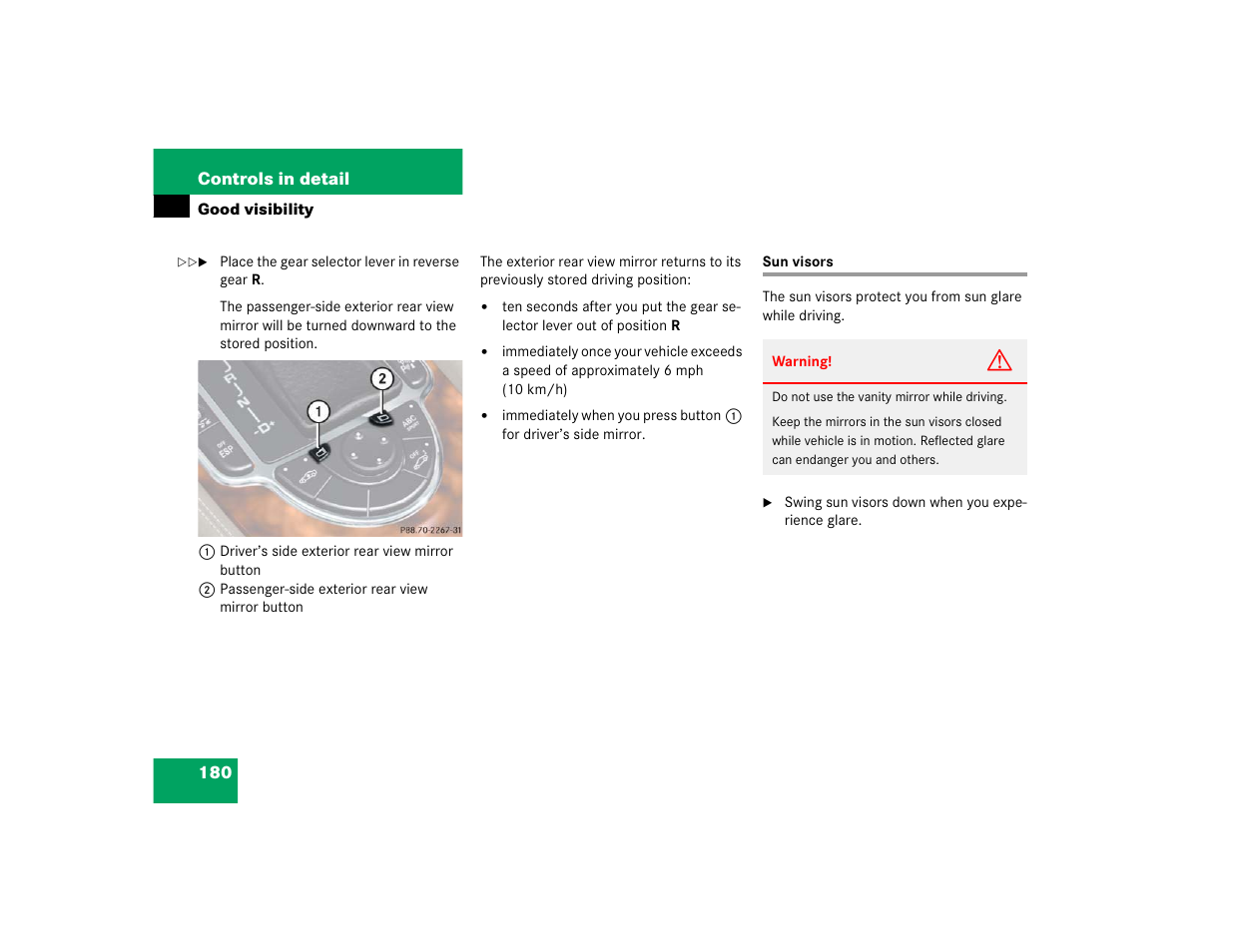 Mercedes-Benz SL-Class User Manual | Page 182 / 474