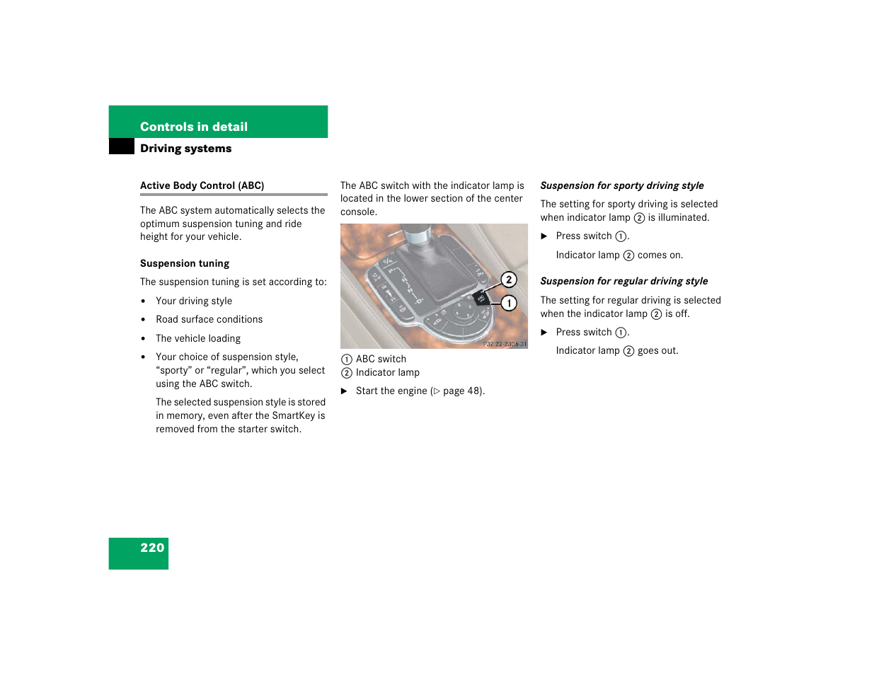 Mercedes-Benz SL-Class User Manual | Page 222 / 474