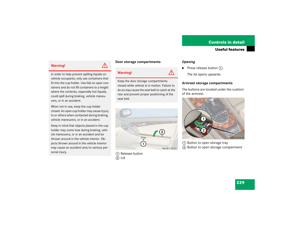 Mercedes-Benz SL-Class User Manual | Page 231 / 474