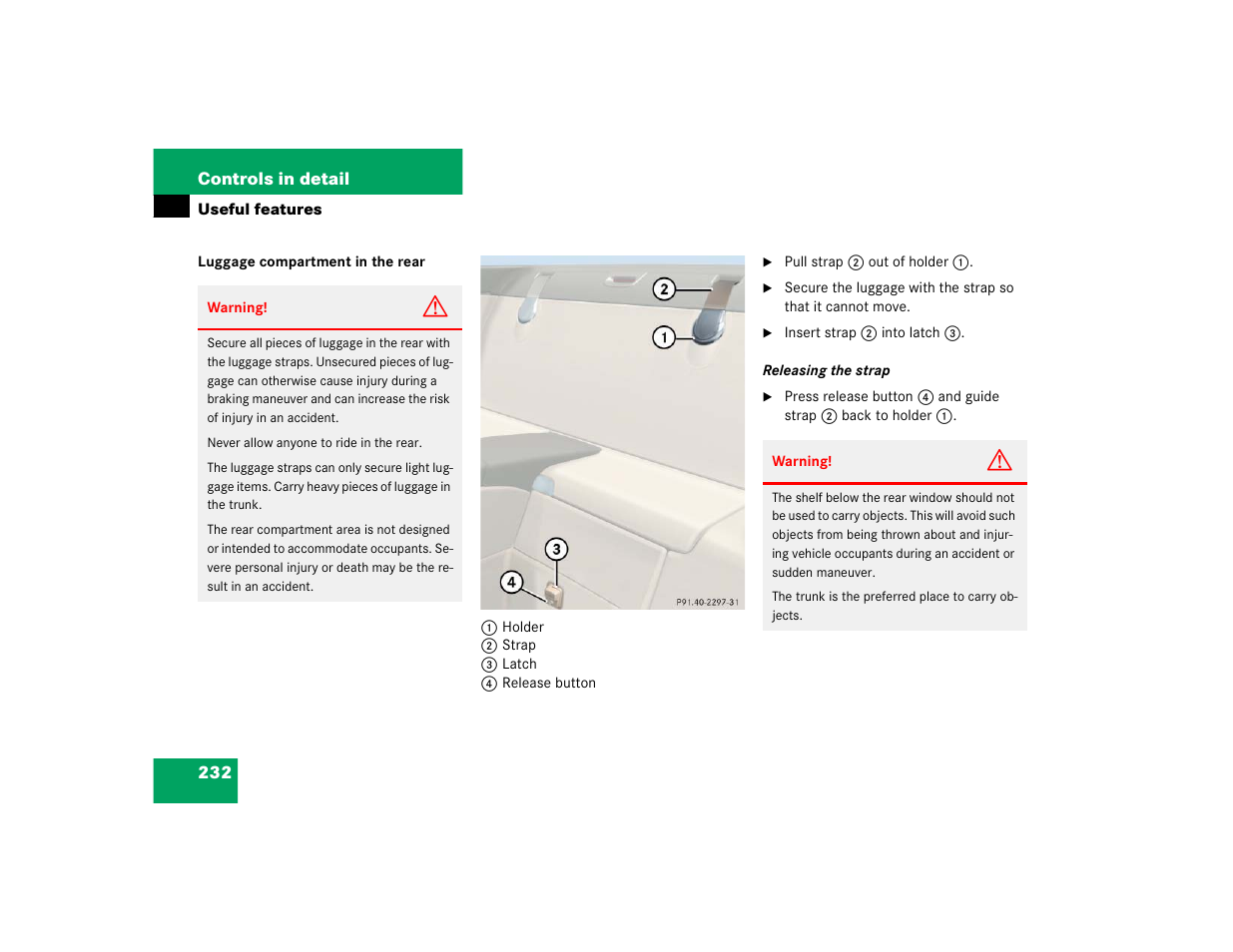 Mercedes-Benz SL-Class User Manual | Page 234 / 474