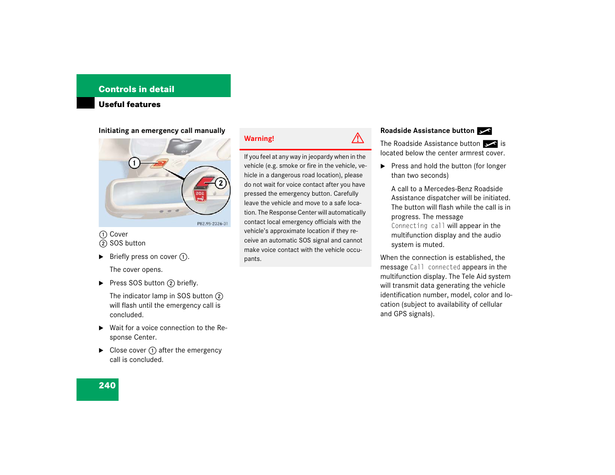 Mercedes-Benz SL-Class User Manual | Page 242 / 474