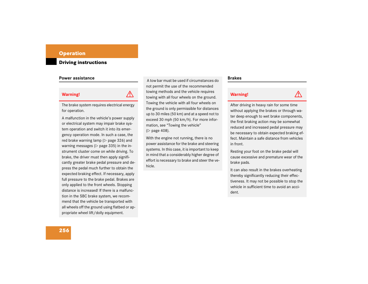 Mercedes-Benz SL-Class User Manual | Page 258 / 474