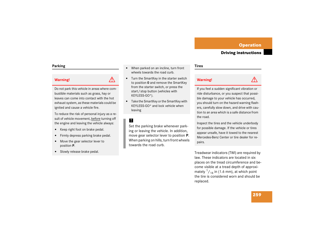 Mercedes-Benz SL-Class User Manual | Page 261 / 474