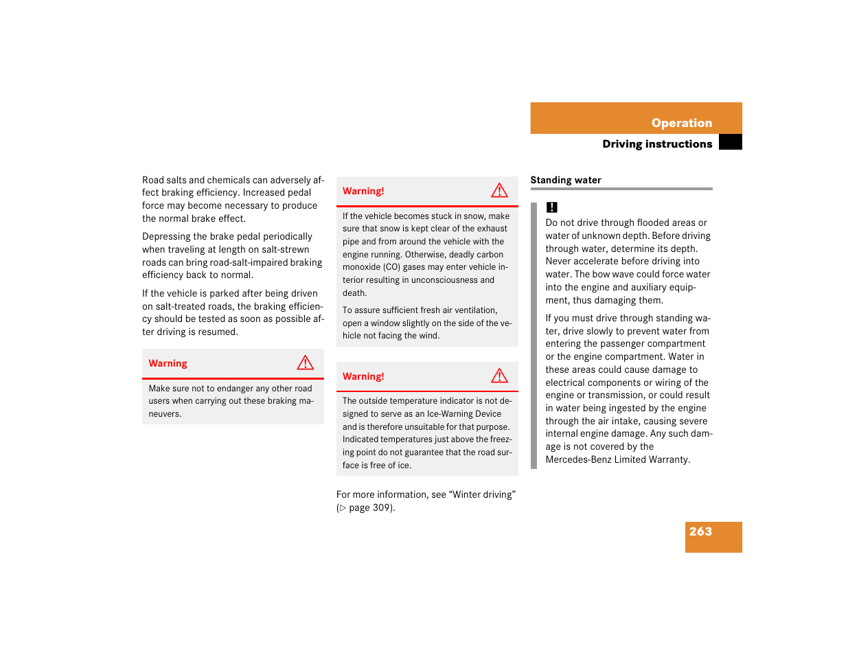 Mercedes-Benz SL-Class User Manual | Page 265 / 474