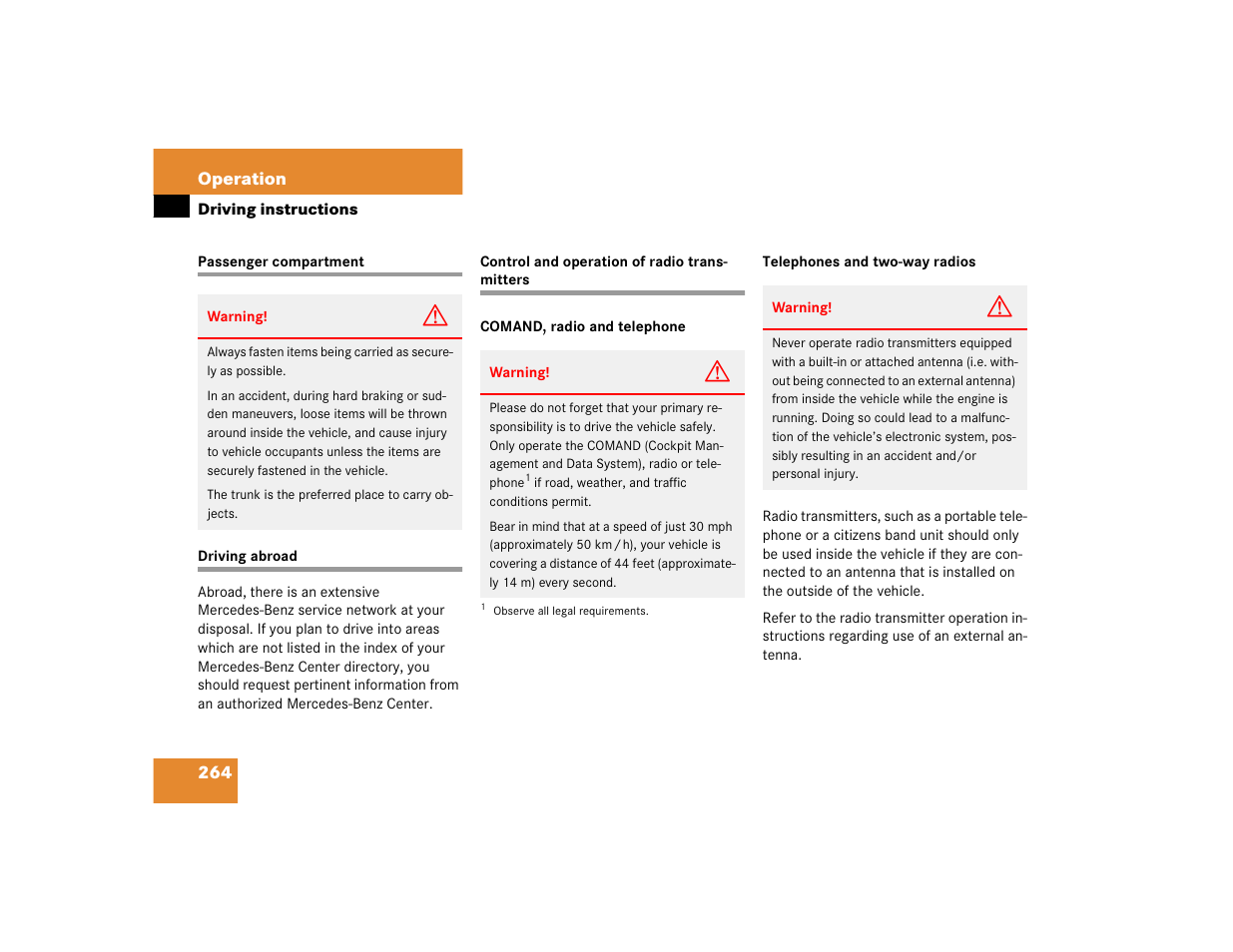 Mercedes-Benz SL-Class User Manual | Page 266 / 474