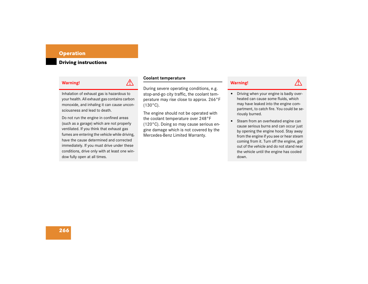 Mercedes-Benz SL-Class User Manual | Page 268 / 474