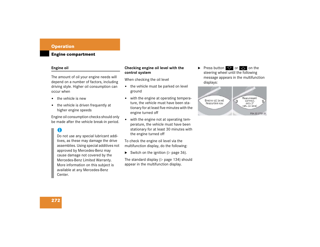 Mercedes-Benz SL-Class User Manual | Page 274 / 474