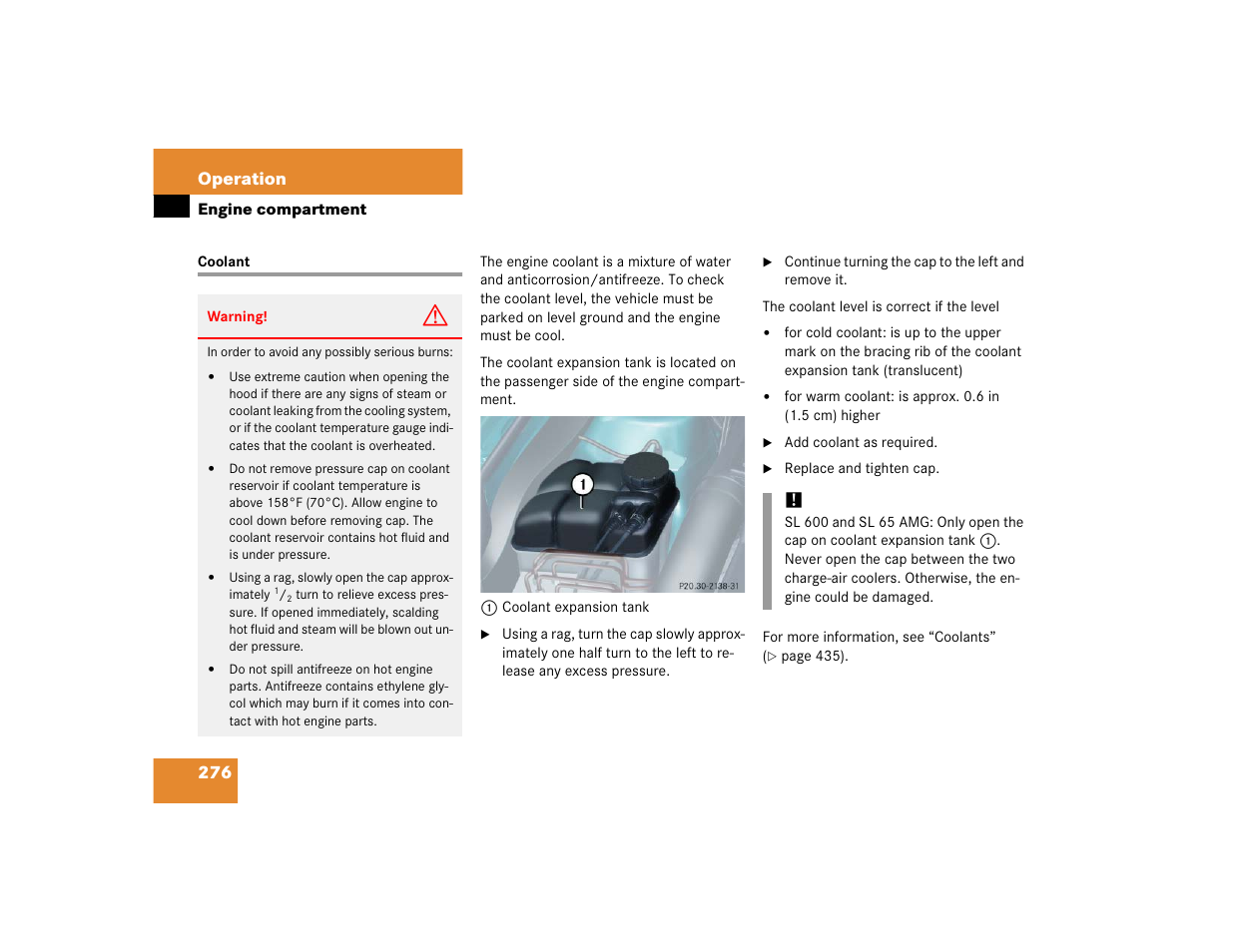 276 operation | Mercedes-Benz SL-Class User Manual | Page 278 / 474