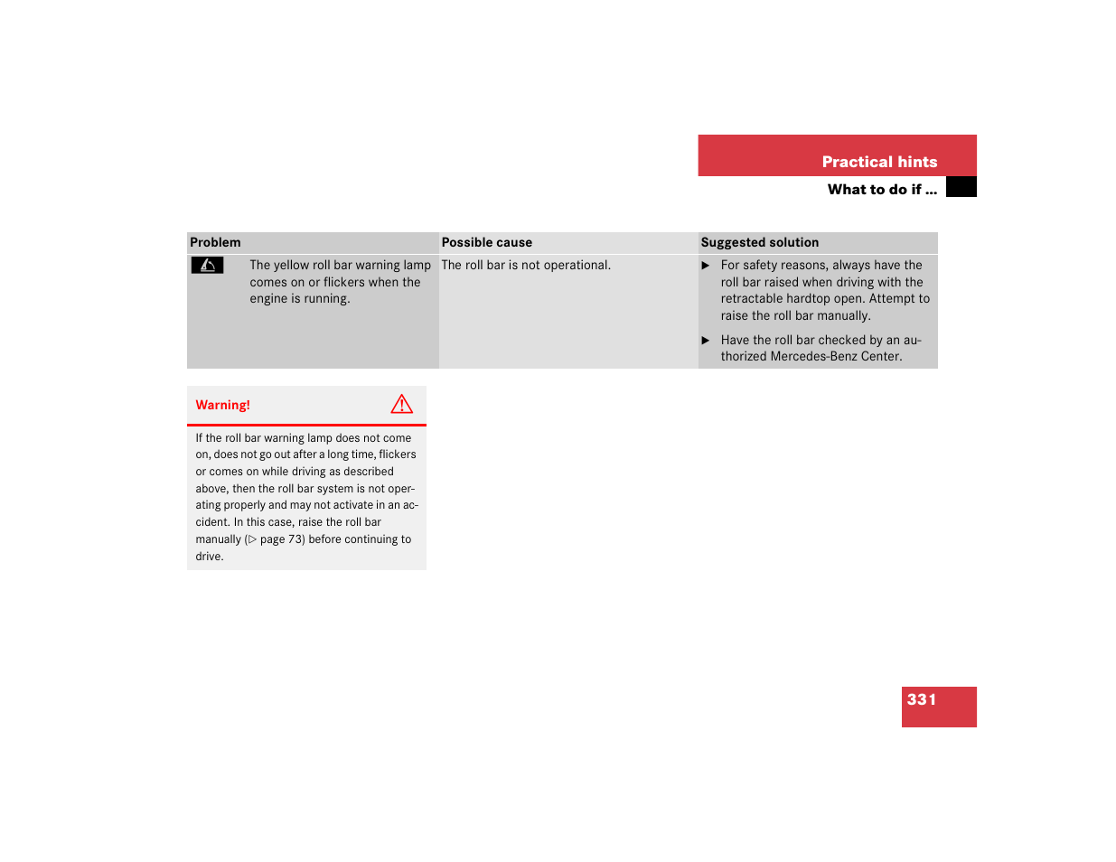Mercedes-Benz SL-Class User Manual | Page 333 / 474