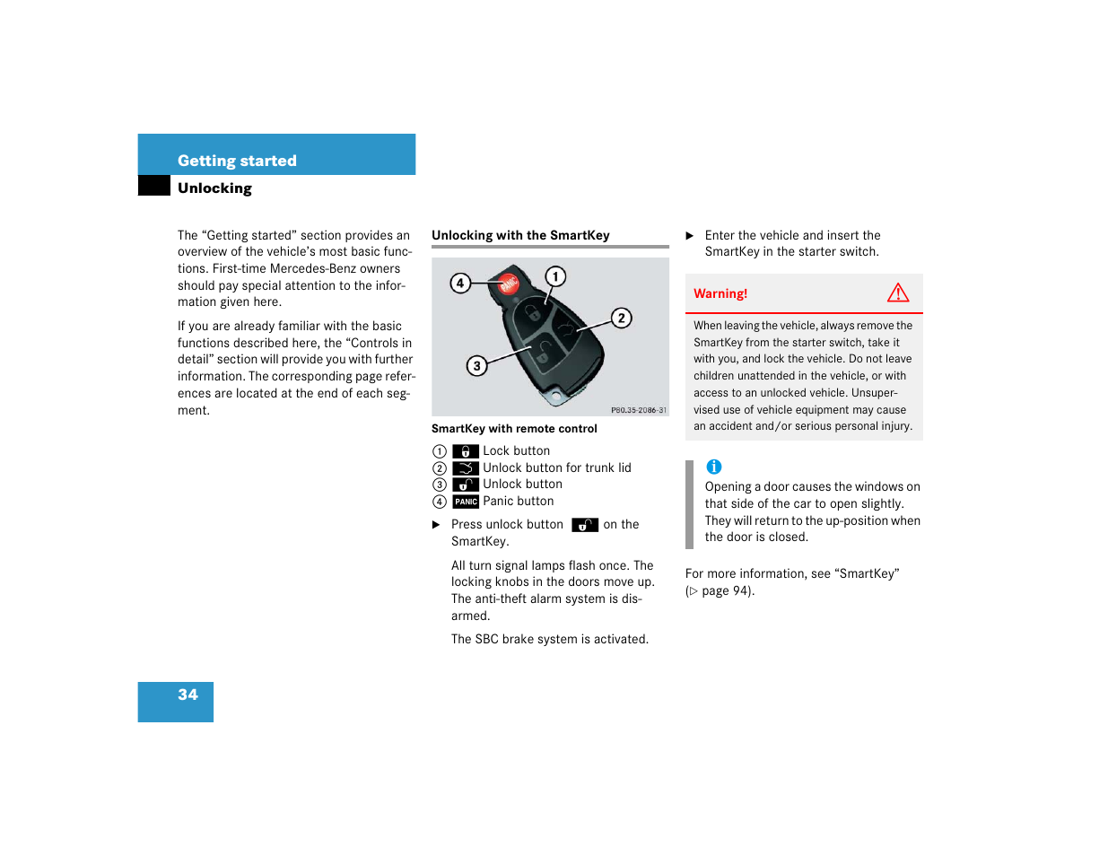 Mercedes-Benz SL-Class User Manual | Page 36 / 474