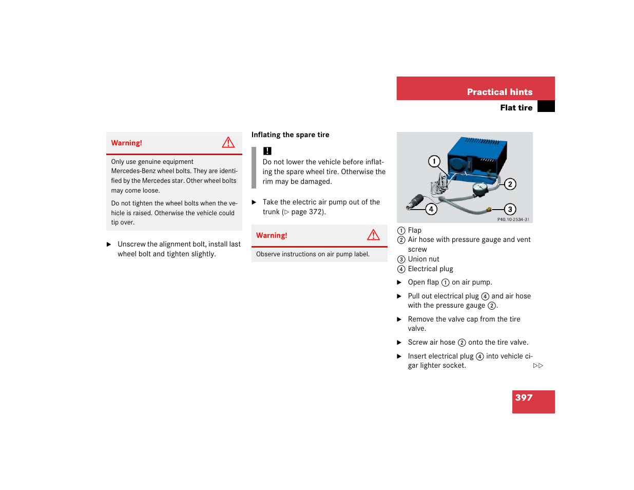 Mercedes-Benz SL-Class User Manual | Page 399 / 474