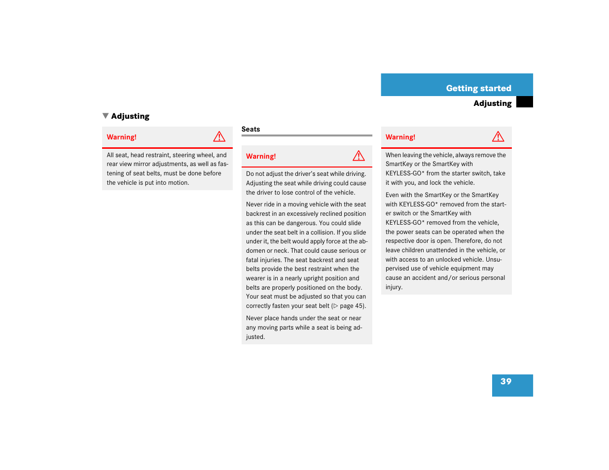 Mercedes-Benz SL-Class User Manual | Page 41 / 474