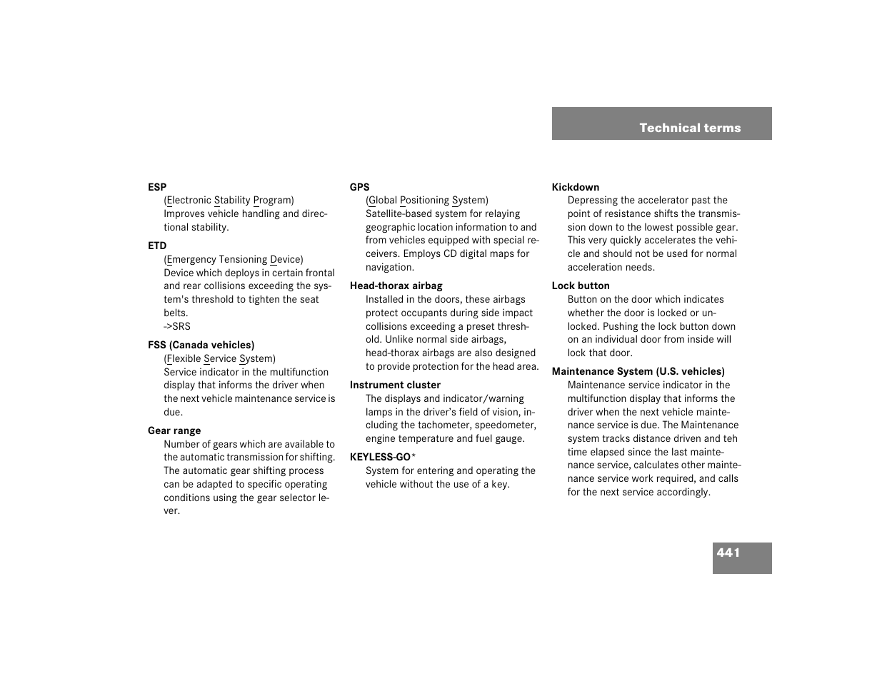 Mercedes-Benz SL-Class User Manual | Page 443 / 474