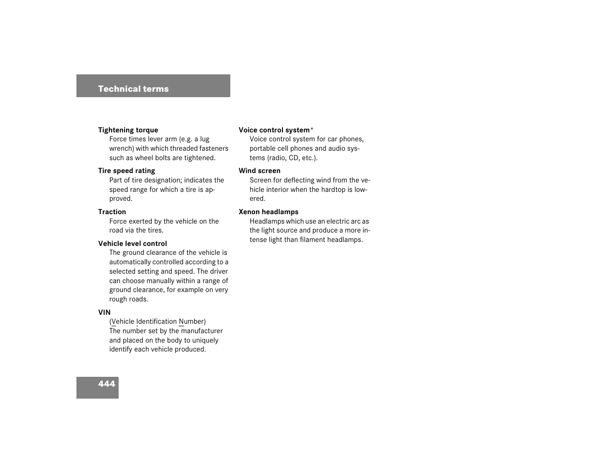 Mercedes-Benz SL-Class User Manual | Page 446 / 474