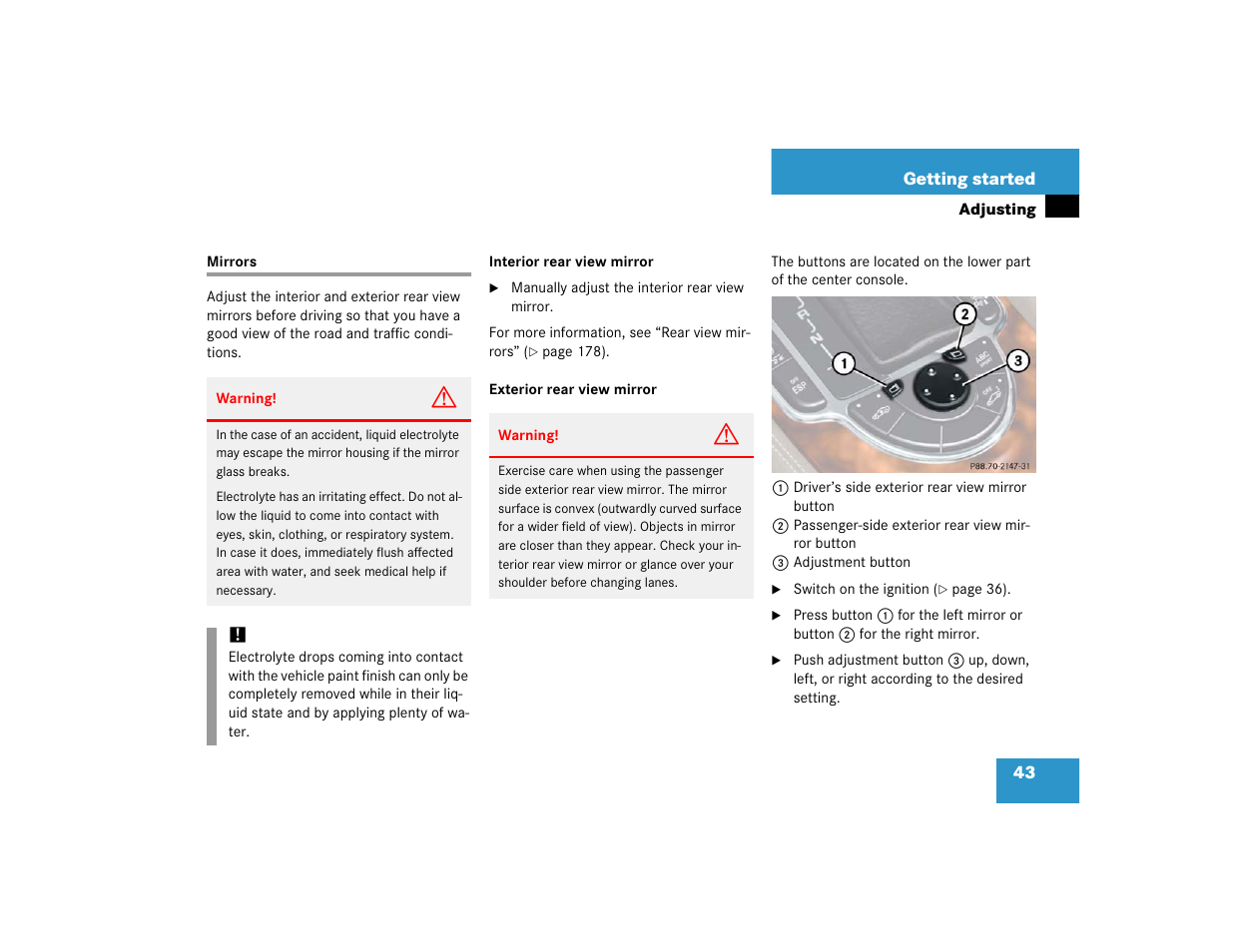Mercedes-Benz SL-Class User Manual | Page 45 / 474
