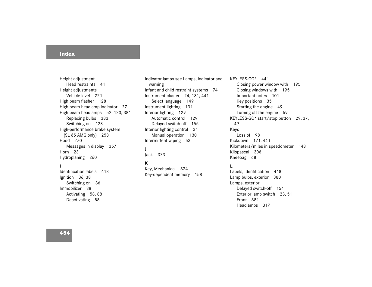 Mercedes-Benz SL-Class User Manual | Page 456 / 474