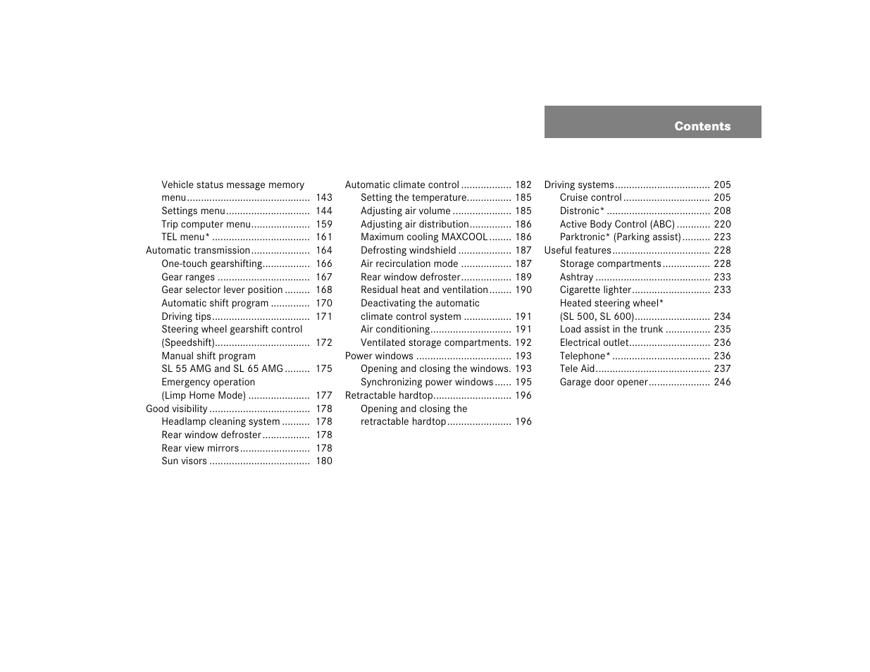 Mercedes-Benz SL-Class User Manual | Page 7 / 474