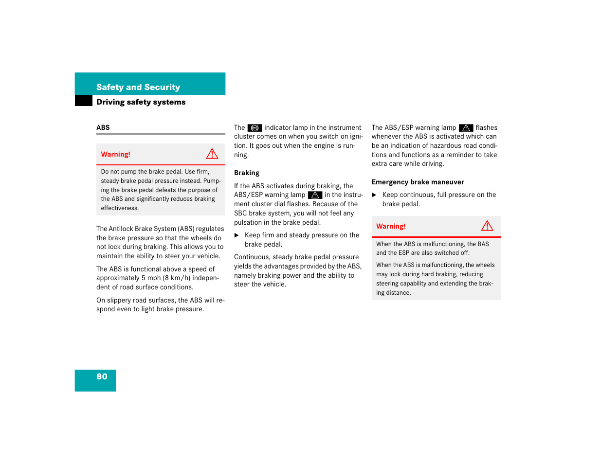 Mercedes-Benz SL-Class User Manual | Page 82 / 474