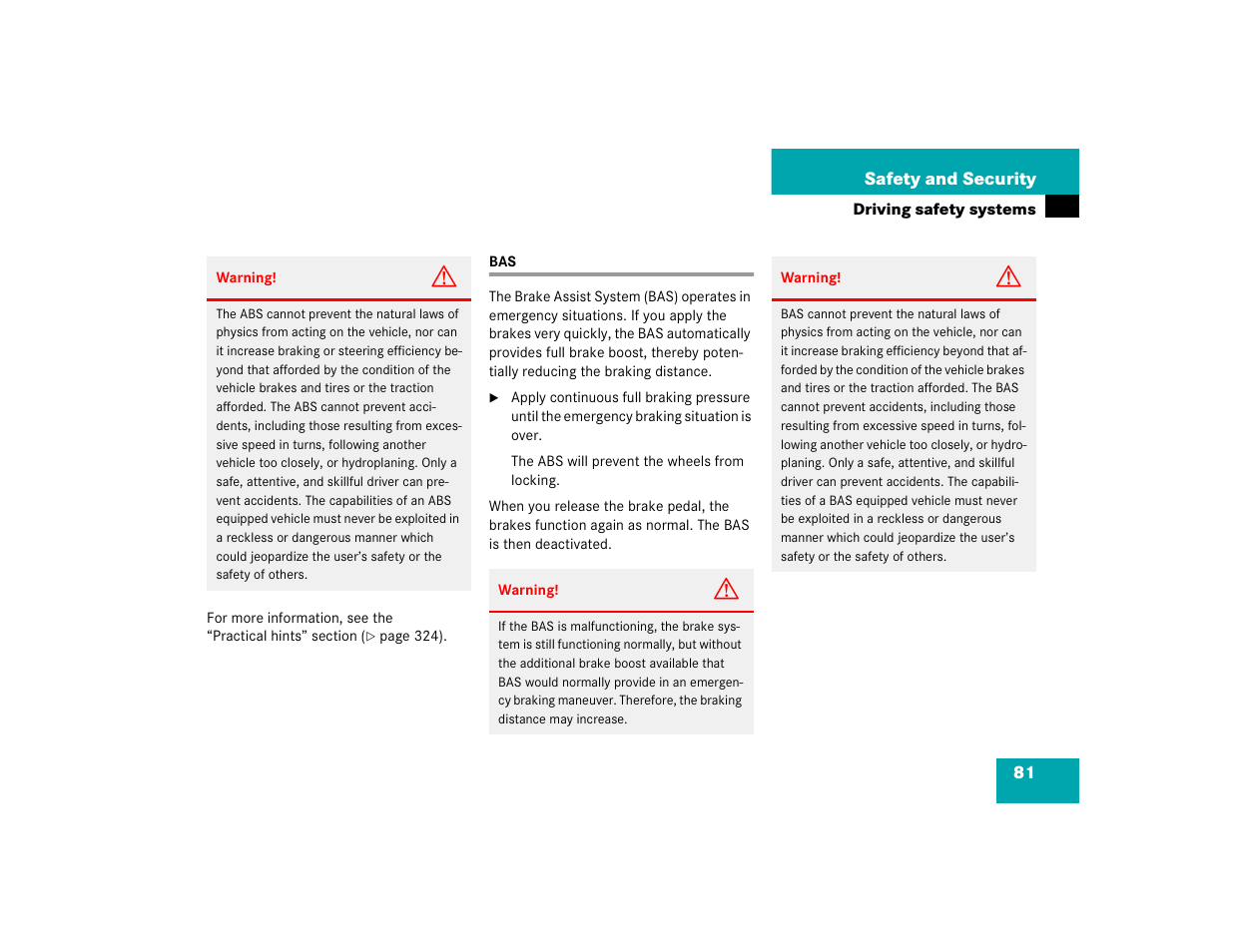 Mercedes-Benz SL-Class User Manual | Page 83 / 474