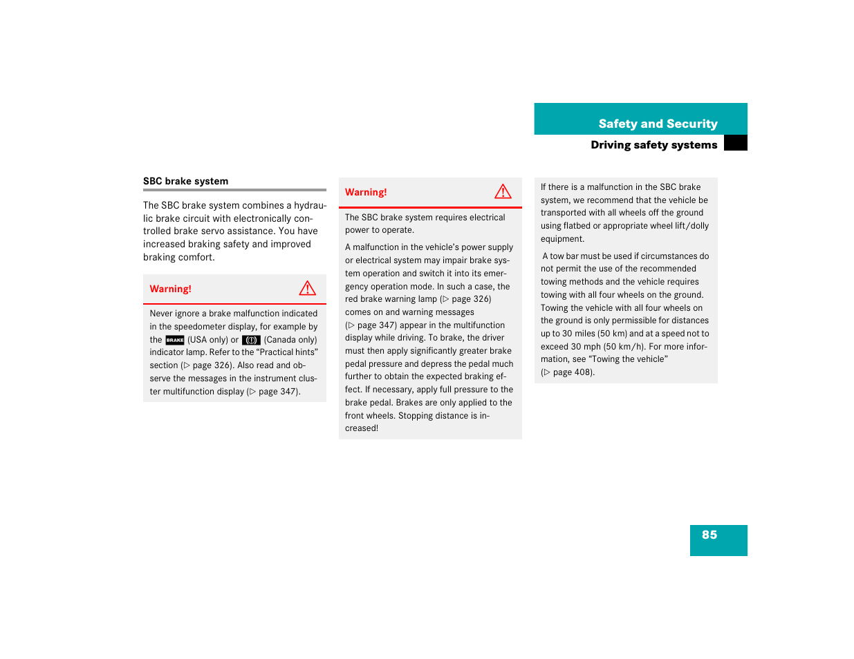 Mercedes-Benz SL-Class User Manual | Page 87 / 474