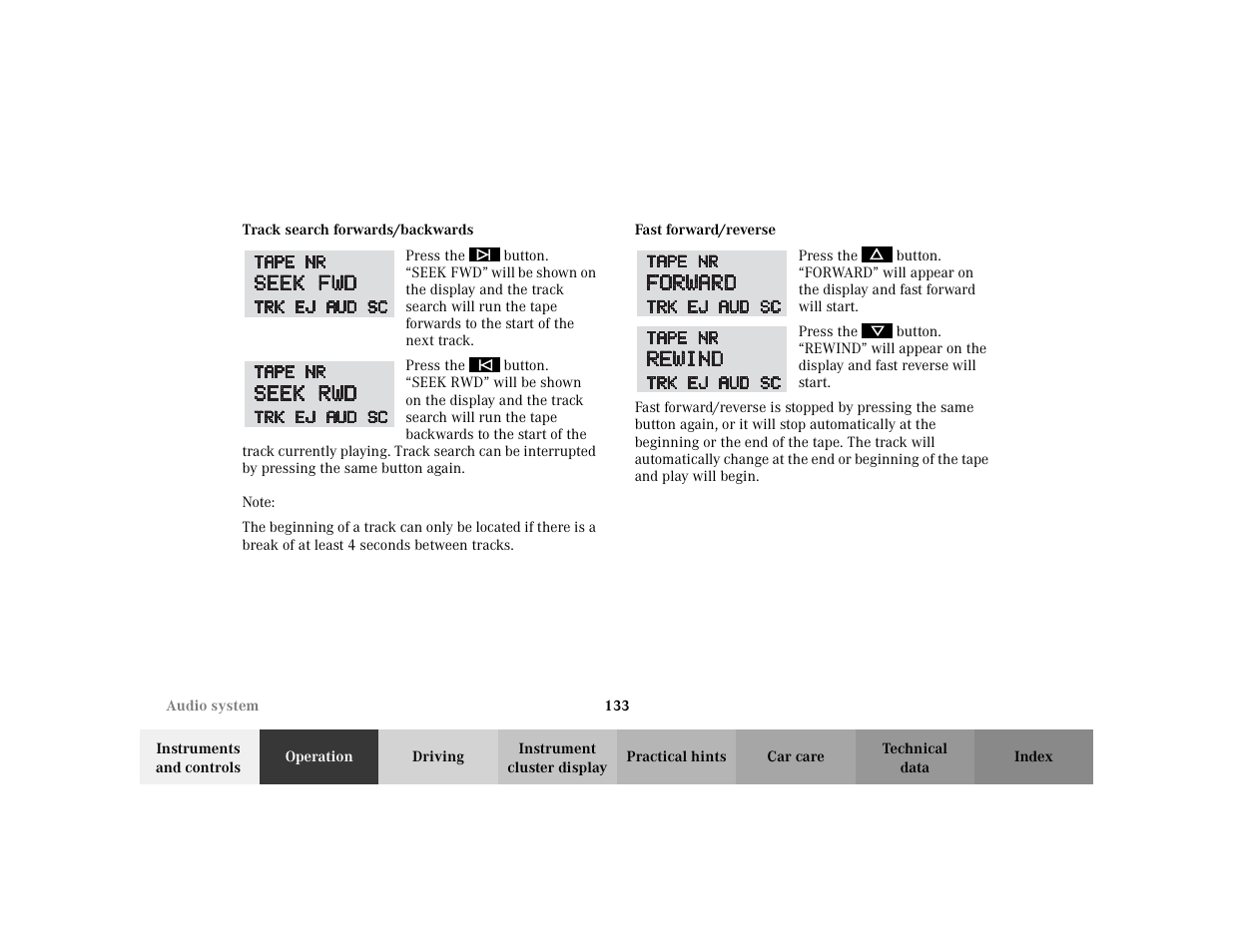 Mercedes-Benz 2003 CLK 430 User Manual | Page 136 / 341