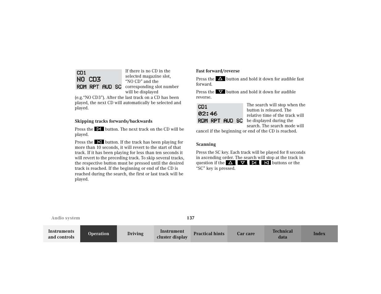 Mercedes-Benz 2003 CLK 430 User Manual | Page 140 / 341