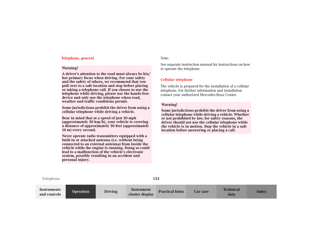 Mercedes-Benz 2003 CLK 430 User Manual | Page 156 / 341